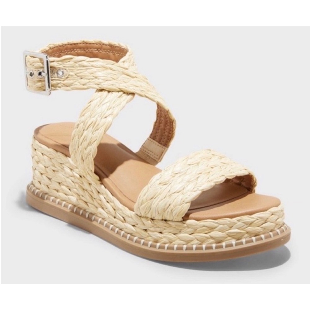 Universal Thread Ankle Strap Platform Espadrille Sandals 10